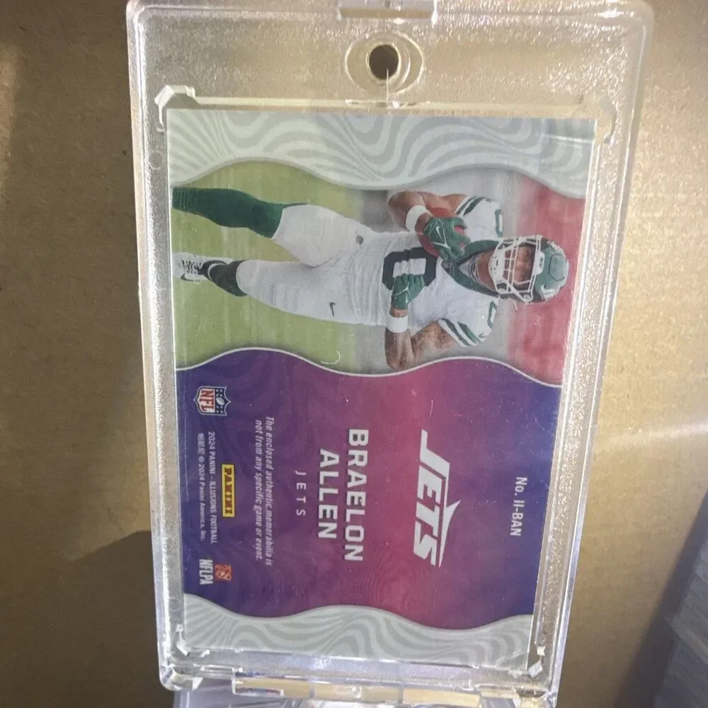 2024 Panini Illusions Braelon Allen Jets Instant Impact II-BAN Red /199 RC MEM